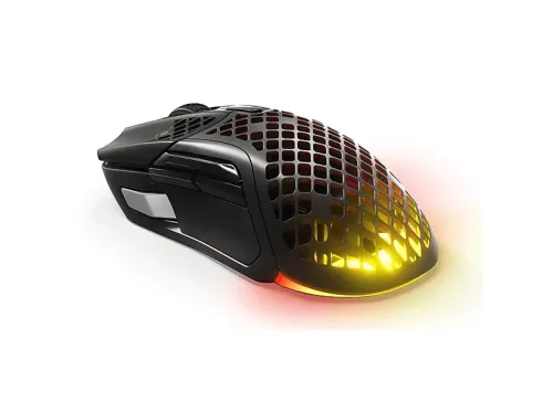 Ratón gaming SteelSeries Aerox 5 Wireless Inalámbrica 2,4 GHz y Bluetooth 5.0 Óptico RGB 18000 DPI 180h Autonomía 9 Botones Negro