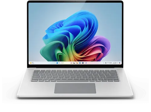 Portátil Microsoft Surface Laptop Copilot+ PC 15" Snapdragon® X Elite 45 TOPS 16GB RAM 256GB SSD Adreno Graphics Windows 11 Home Platinum