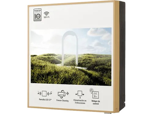 Aire acondicionado Split 1 x 1 LG GALLERY12TV 4070 BTU/h WiFi Madera y blanco