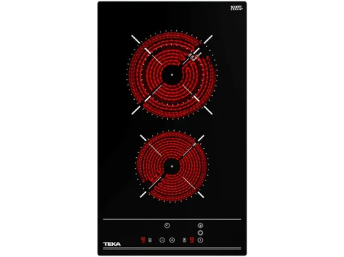 Placa modular Teka TBC 32010 TTC Vitrocerámica 2 zonas Zona grande 18 cm 30 cm Negro