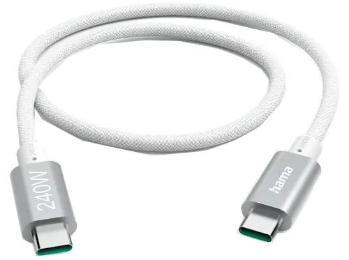 Cable USB Hama 00201721 USB C 3.2 5Gbps 5A 240W 1.5m Blanco
