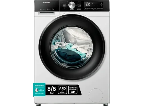 Lavadora secadora Hisense WD3S8043BW3 8 kg/5 kg 1400 rpm 16 programas. Clase A-30% WiFi Blanco