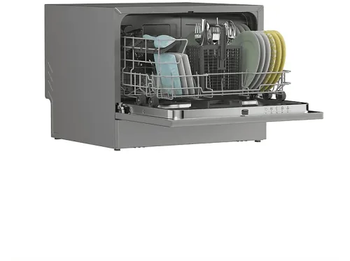 Lavavajillas compacto Candy Rapido' CP 6E51LS 6 servicios 5 programas 45 cm Media carga Silver