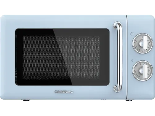 Microondas con grill Cecotec ProClean 3110 Retro 700 W 6 niveles Luz interior 20 l Azul