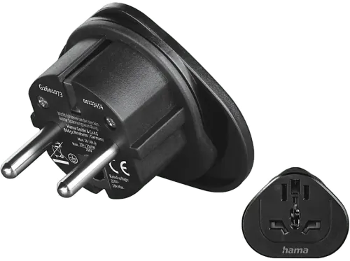 Adaptador enchufe Hama 00223454 Universal 100 V 250 V Negro