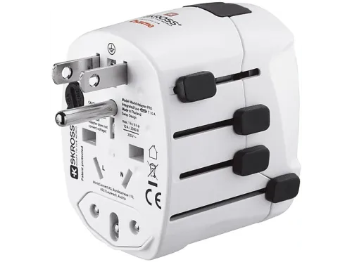 Adaptador de viaje Hama 00223471 Universal 3 Clavijas 1750 W 100 V-250 V Blanco