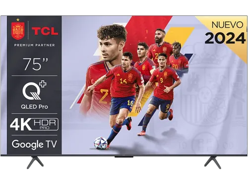 TV QLED 75" TCL 75C655 UHD 4K AiPQ PRO QLEDPRO Dolby Vision y Atmos HDR10+ Negro