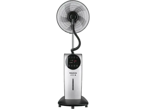 Ventilador de agua Taurus VB 02 Nebulizador climatizador 3 velocidades y 3 modos 90 W Oscilación 70º Temporizador 12h Acero