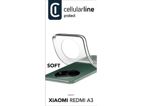 Funda CellularLine SOFTREDMIA3T Xiaomi Redmi A3 Goma blanda Transparente