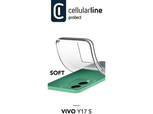 Funda CellularLine Soft Para Vivo 17S Goma blanda Trasera Transparente