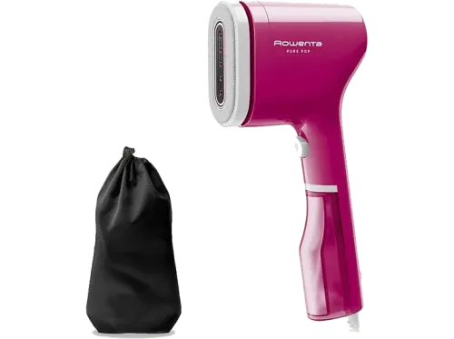 Plancha de vapor vertical Rowenta Pure Pop DR2023 1300W Salida vapor 20 g/min 70ml Calentamiento 15s Elimina Pelusas Arrugas y Purifica Rosa