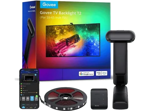 Tira LED Govee H605C Doble Cámara Adecuado para Televisor de 55 a 65 pulgadas Multicolor