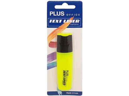 Marcador fluorescente Plus Office Text Liner 3.2 AM/B Punta biselada Trazo de 2 5 mm Amarillo