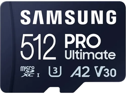 Tarjeta Micro SDXC Samsung PRO Ultimate UHS-I  512GB Hasta 200 MB/s U3 V30 Azul