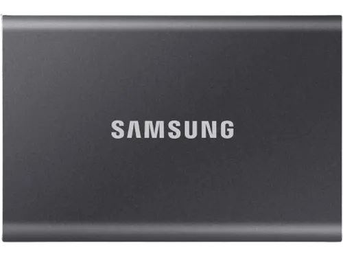 Disco duro externo 4 TB Samsung T7 MU-PC4T0T/WW SSD Hasta 1050 MB/s USB 3.2 Gen.2 (10Gbps) Gris/Titanio