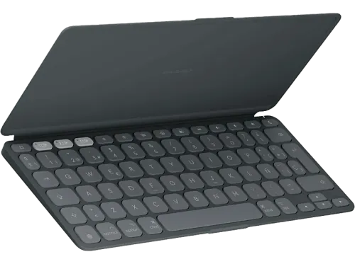 Teclado para tablet Logitech Keys to Go 2 para iPad Bluetooth Accesos directos Multidispositivo Smart Actions iPad iPhone y Macbook Negro