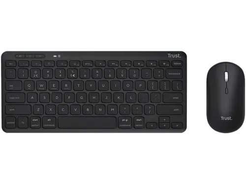 Pack teclado + ratón Trust Lyra 6 Meses Autonomía USB Compacto Inalámbrico Negro