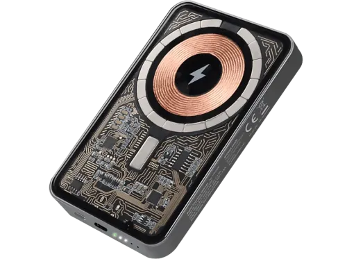 Powerbank ISY ITP-5000 5000 mAh USB Tipo-C input y output Transparente