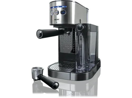 Cafetera express Koenic KEM 2024 M 20 bar 1470 W Función 2 Tazas Depósito de leche 700ml Inox