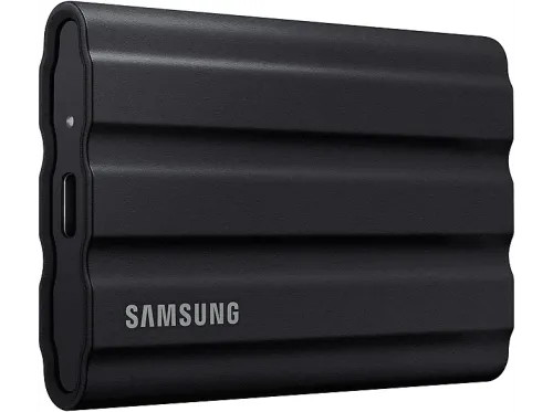 Disco duro externo SSD 4 TB Samsung T7 USB-C SSD Serie MU-PE4T0S Resistente al polvo Resistente al agua Negro