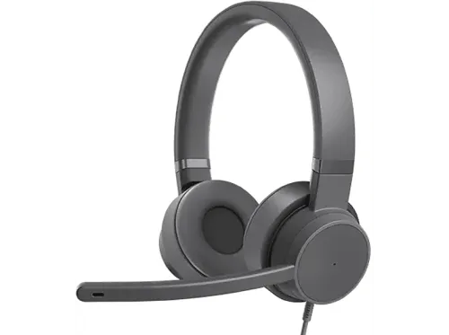 Auriculares Lenovo ANC con cable Lenovo GO Micrófono incorporado Alámbrico Gris