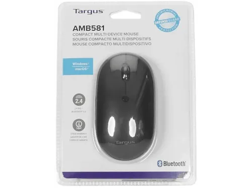 Ratón inalámbrico Targus AMB581GL Inalámbrico Compacto y antimicrobiano Negro