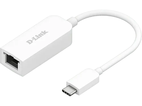 Hub USB/Concentrador D-Link DUB-E250  Adaptador USB-C a Puerto RJ-45 Ethernet LAN 2.5 Gigabit Plug&Play MacOS y Windows Blanco