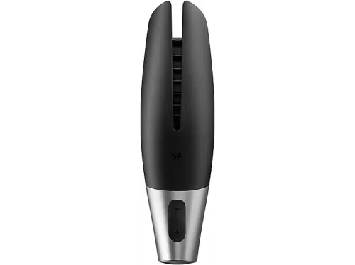 Masturbador masculino Satisfyer Power Masturbator Connect App Silicona 14 Programas de Vibración Impermeable (IPX7) Negro