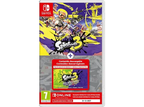 Nintendo Switch Splatoon 3 + Pase de expansión + 3 meses de Nintendo Switch Online (NSO)