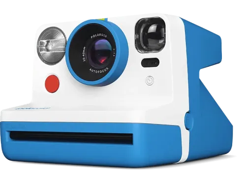 Cámara instantánea Polaroid Now Generation 2 Flash preciso Exposición doble Batería recargable Azul