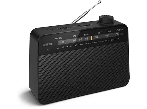 Radio portátil Philips TAR2509/10 0.3 W AM/FM Corriente Alterna o Pilas Gran Dial de Volumen Negro