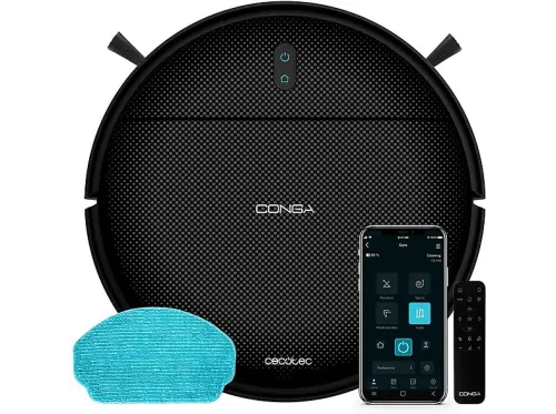 Robot friegasuelos Cecotec Conga 999 Origin Genesis 08093 Autonomía 120 min 33 dB(A) 1000 Pa Black