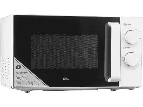 Microondas Ok OMW 2024-1 W 700 W 6 Niveles de Potencia Función Descongelar Temporizador 20 l Blanco