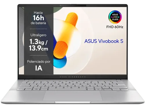 Portátil ASUS Vivobook S 14 OLED M5406NA-QD063W 14" WUXGA AMD Ryzen™ 5 7535HS 16GB RAM 512GB SSD Radeon™ 660M Windows 11 Home