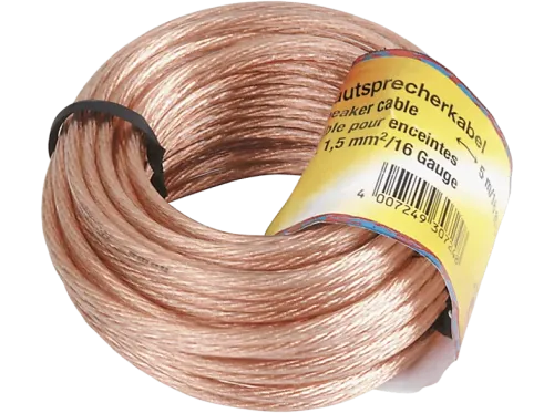 Cable audio Hama 00205142 2 x 1.5 mm² 10 m Transparente