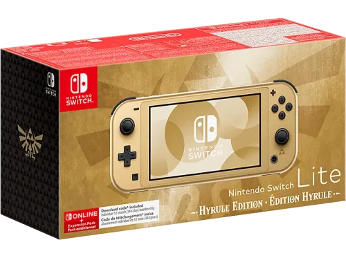 Consola Nintendo Switch Lite Portátil Controles integrados Edición Hyrule (Dorado) + 12 Meses de Nintendo Switch Online (código de suscripción)