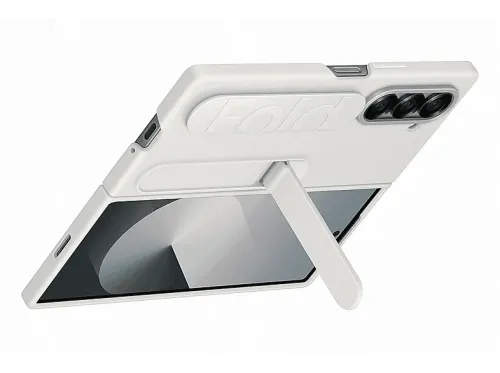 Funda Samsung Silicone Case Para Samsung Galaxy Z Fold6 Con agarre y soporte White