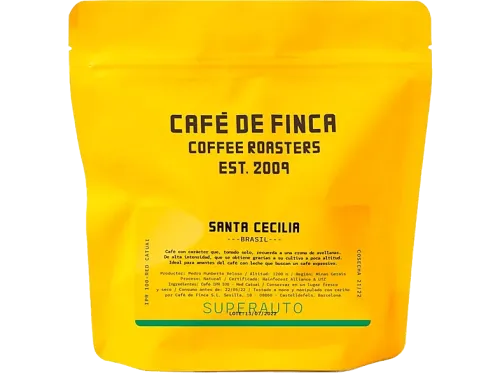 Café en grano Café de Finca Brasil Santa Cecilia IPR 100 – Red Catuai Crema avellana Intensidad alta Apto para Cafeteras Superautomáticas 1 kg