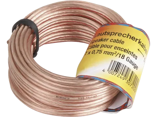 Cable audio Hama 00205141 2 x 0.75 mm² 10 m Transparente