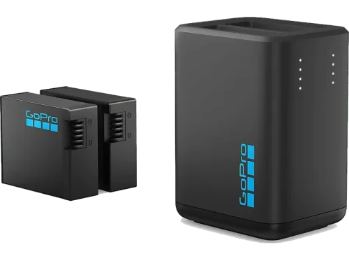 Cargador cámara deportiva GoPro Dual Charger + Enduro Cargados + 2 baterías Para Hero13 Black Negro
