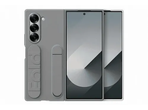 Funda Samsung Silicone Case Para Samsung Galaxy Z Fold6 Con agarre y soporte Gray