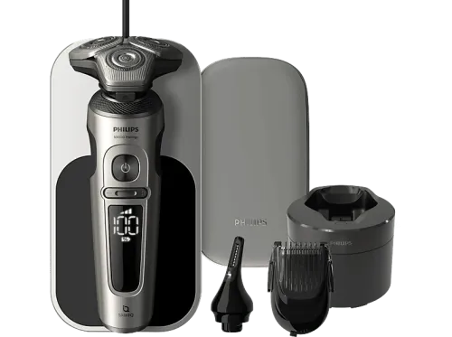 Afeitadora Philips S9000 Prestige SP9883/35  Afeitadora eléctrica Seco y mojado Sensor barba Recortador de precisión Base de limpieza Gris
