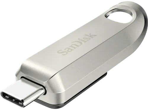 Memoria USB 64GB SanDisk Ultra Luxe Type-C USB 3.2 Hasta 300 MB/s Compatible smartphones Metálico Plata