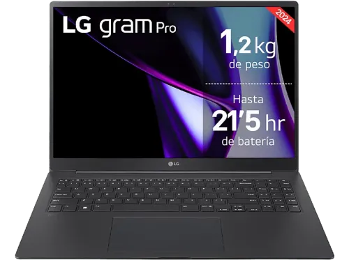 Portátil LG 16Z90SP-K.AD88B 16" OLED 4K Intel® Core™ Evo™ Ultra 7-155H 32 GB RAM 1 TB SSD Arc™ GPU W11H Negro Obsidiana