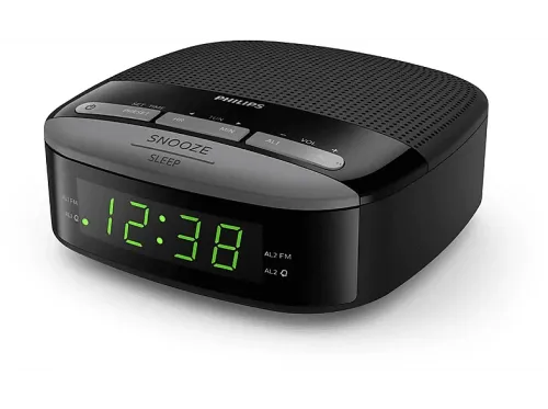 Radio despertador Philips TAR3305/12 0.2 W FM Pilas Temporizador Reloj Negro