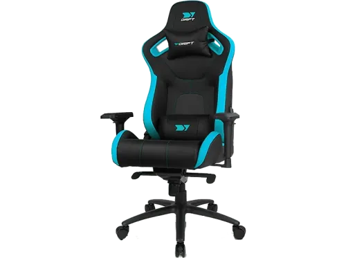 Silla gaming Drift DR600 Reposabrazos 4D Hasta 150 kg Cojín cervical y lumbar Reclinable Azul