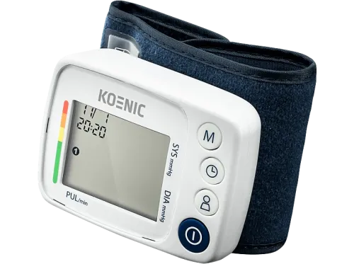 Tensiómetro Koenic KBP 1024 Fácil lectura Para muñeca Pantalla LCD Blanco