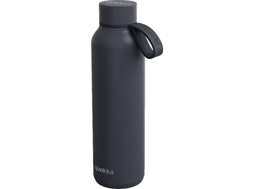 Botella Quokka Solid 630 ml Mantiene temperatura Libre BPA Acero inoxidable Con tira Slate
