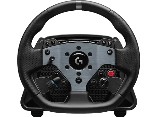 Volante Logitech G PRO Palancas de cambio magnéticas Doble embrague Force Feedback Trueforce PC Ajustes personalizables Patrones LED Negro