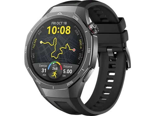 Smartwatch Huawei Watch GT5 Pro 46mm Llamadas BT Respuesta con Teclado 14 días batería Compatible iOS/Android Correa Fluoroelastómero Negro